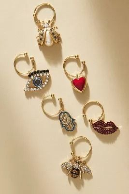 Shop the Joanna Buchanan Lucky Charm Wine Charms, Set of 6 and more at Anthropologie today. Read customer reviews, discover product details and more. Nye Decorations, Joanna Buchanan, Apartment Things, A Night To Remember, Wine Charms, Vintage Ornaments, Charm Set, Bedding Shop, Lucky Charm