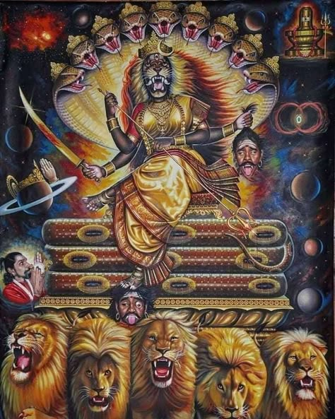 Prathyangira Devi, Pratyangira Devi, Das Mahavidya, Goddess Kali Images, Kali Images, Indian Goddess Kali, Devi Maa, Devi Images Hd, Tantra Art