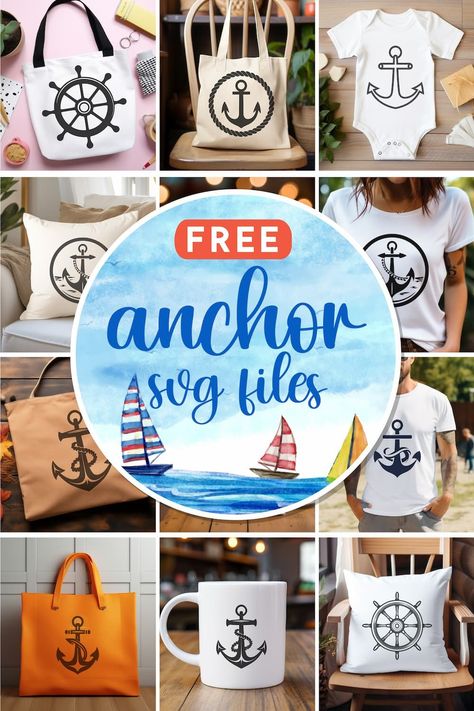 Set sail for creativity with our stunning collection of anchor SVGs! Perfect for nautical-themed crafts, these versatile designs will add a touch of maritime charm to your projects. Free Svg Files For Cricut Cruise Ship, Nautical Svg Files Free, Anchor Svg Free, Free Cruise Svg Files For Cricut, Anchor Gift Ideas, Engraver Projects, Anchor Crafts, File Ideas, Diy Stencils