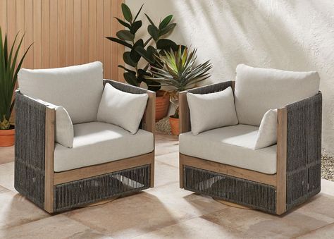 hometrends Aura Swivel Chair Set | Walmart Canada Modern Sunroom, Outdoor Sectionals, Swivel Club Chairs, Chairs Outdoor, Swivel Chairs, Patio Sectional, Walmart Canada, Conversation Set Patio, Outdoor Sectional