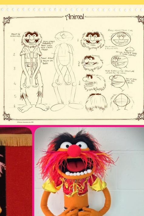 Animal Muppet design Muppet Character Design, Muppet Pattern, Muppet Making, Muppet Puppet, Animal Muppets, Puppet Template, Mothers Day Crafts Preschool, Animal Muppet, Puppet Costume