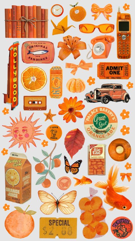 Fall Scrapbook Stickers, Thanksgiving Stickers Free Printable, Orange Scrapbook Stickers, Alphabet Stickers Printable, Orange Stickers Aesthetic, Orange Stickers Aesthetic Printable, Scrapbook Printouts, Personal Scrapbook, Spice Bag