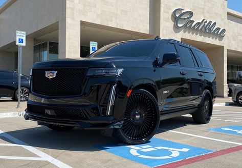 2024 Escalade V with 28 Inch Forgiato’s #CVD #CustomVehicleDesign #CVDauto #CVD2024 #2024 #Cadillac #Escalade #CadillacEscalade #EscaladeV #LuxurySUV #SUV Black Escalade Cadillac, Cadillac Escalade 2024, 2024 Escalade, Escalade V, Mom Cars, Escalade Car, Best Cars For Teens, Black Cadillac, Car For Teens