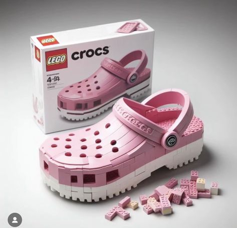 Jibbitz Aesthetic, Pink Crocs Outfit, Hello Kitty Lego, Crocs Sneakers, Lego Display Ideas, Crocs With Jibbitz, Lego Room Decor, Best Lego Sets, Crocs Outfit