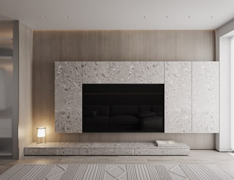 Ikea Besta Fireplace, Living Room Wall With Fireplace, Living Tv Wall, Tv Wall Design Minimalist, Japandi Tv Wall, In Wall Tv, Tv Wall Modern, Tv Wall Ideas Modern, Decor Tv Wall