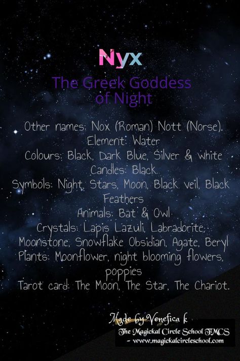 Greek Goddess Of The Night, Goddess Of Night, Greek Goddess Art, Goddess Magick, Greek Mythology Gods, Wiccan Magic, Witch Spirituality, Oh My Goddess, Greek Gods And Goddesses