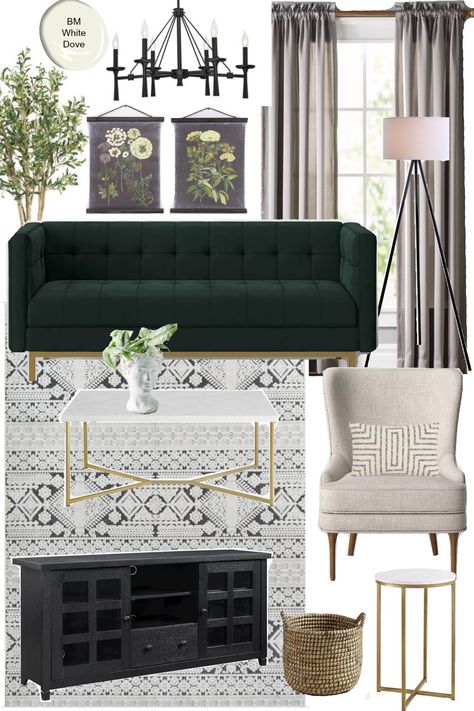 Office Homework Room, Eclectic Glam Living Room, Mood Board Home, Walden House, Traditional Glam, Fun Living Room, Homework Room, Living Room Classic, Best Living Room Design