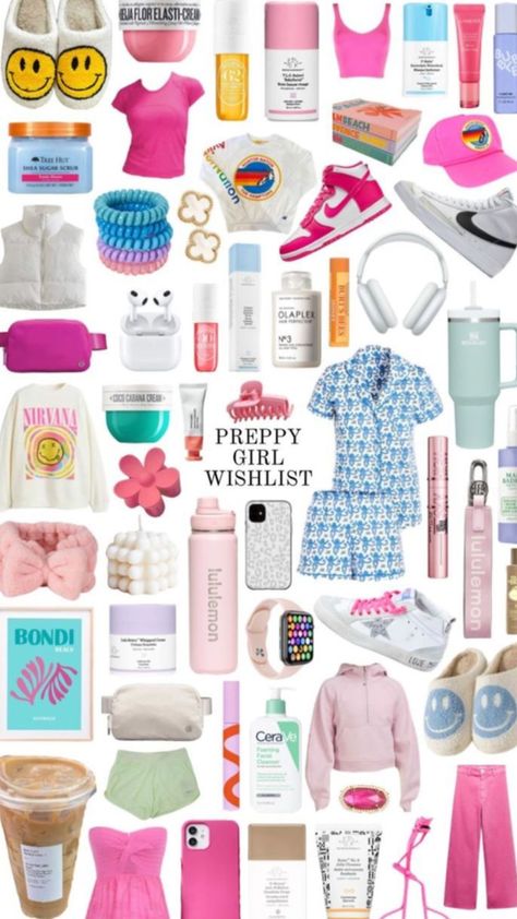 Preppy Christmas List, Preppy Birthday Gifts, Xmas List Ideas, Preppy Essentials, Girly Christmas Gifts, Cute Christmas Ideas, Preppy Gifts, Preppy Inspiration, School Bag Essentials