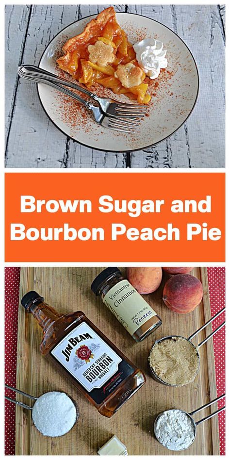 It's easy to make this Brown Sugar and Bourbon Peach pie. #peaches #pie #dessert | Peach Recipes | Pie Recipes | Dessert Recipes Pie Recipes Dessert, Canning Peach Pie Filling, Bourbon Peach Pie, Peach Puff Pastry, Brown Sugar Peaches, Pie Art, Types Of Pie, Canning Peaches, Peach Pie Filling