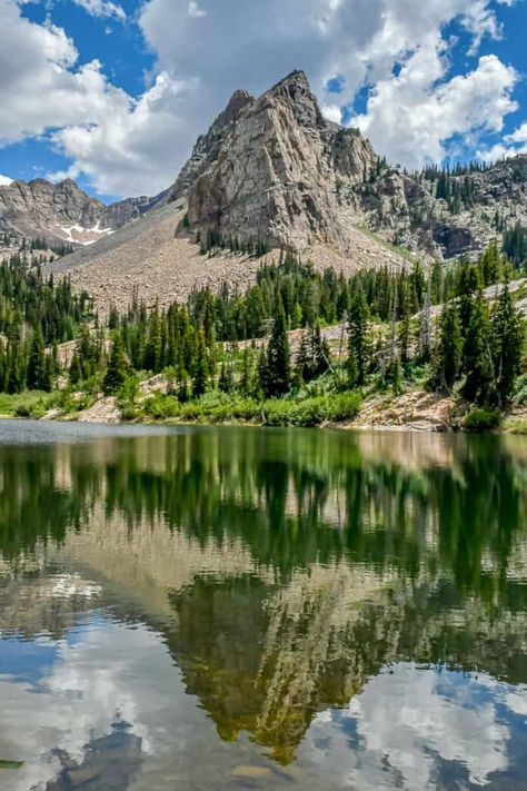 Lake Blanche Trail in Utah (Big Cottonwood Canyon) Silver Lake Utah, Big Cottonwood Canyon Utah, Cottonwood Canyon Utah, Utah Lakes, Utah Road Trip, Utah Hikes, Pine Lake, Lake Trip, Canyon Lake