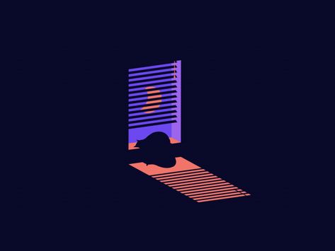 Mograph Ideas, Motion Artwork, Vintage Web Design, Cat Animation, Loop Gif, Cat Napping, Graphisches Design, Frame By Frame Animation, Window Ledge