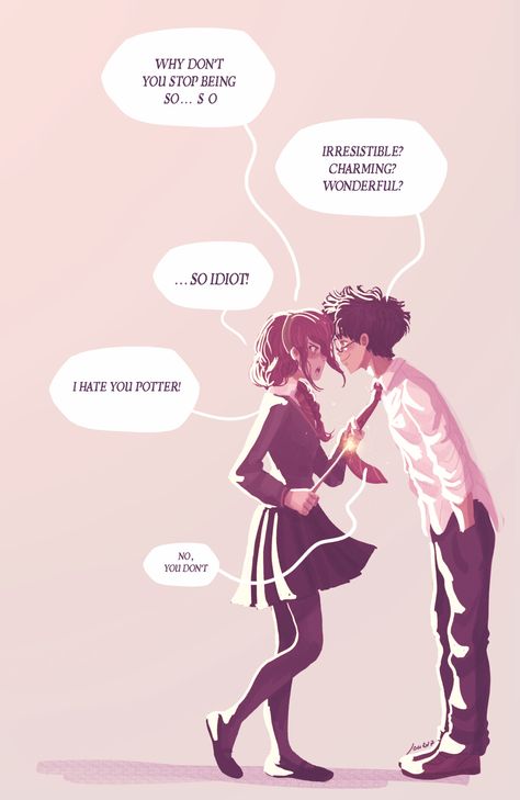 Lily and James Pottah Parodies, Art Harry Potter, Harry And Ginny, Harry And Hermione, Lily Potter, Harry Potter Artwork, Harry Potter Comics, Harry Potter Ships, Harry Potter Drawings