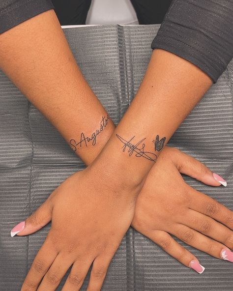 dainty name tattoos ♡ #nametattoo #daintytattoo #femaletattooartist #finelinetattooartist #nyctattooartist Dainty Name Tattoos, Name Tattoos, Tattoos, Quick Saves