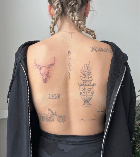 Cowgirl Tattoos, Tato Minimal, Spine Tattoos For Women, Different Tattoos, Cute Tattoos For Women, Classy Tattoos, Back Tattoo Women, Discreet Tattoos, Dainty Tattoos