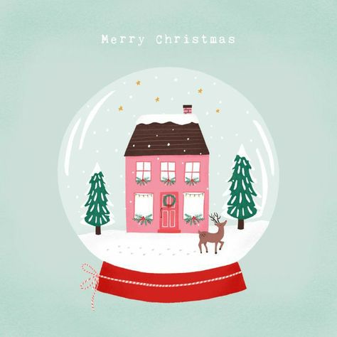 Snow Ball, Christmas Illustration, New Project, Snow Globe, Say Hi, Surface Design, Globe, Merry Christmas, Illustrations