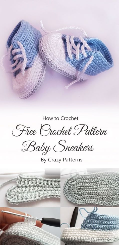 These baby sneakers are so adorable. They are fast to make and so soft and comfy for baby. But for now it's not available for free again, we're sorry. But if you want to buy, you can check by the link 😊 Crochet Baby Boots Free Pattern, Crochet Baby Sneakers, Crochet Baby Shoes Free Pattern, Crochet Baby Booties Free Pattern, Boy Crochet Patterns, Crochet Baby Socks, Baby Booties Free Pattern, Crochet Baby Gifts, Crochet Baby Booties Pattern