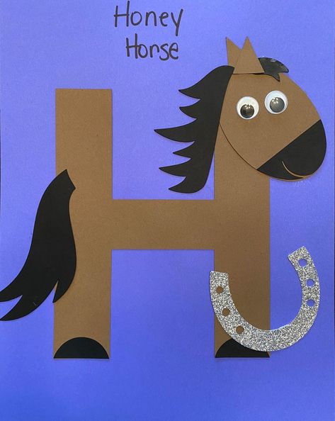 Letter H Crafts, Learning Centers Preschool, Preschool Theme Activities, Zoo Phonics, Animals Crafts, Alphabet Crafts Preschool, Alphabet Letter Crafts, School Kids Crafts, Crafts Preschool