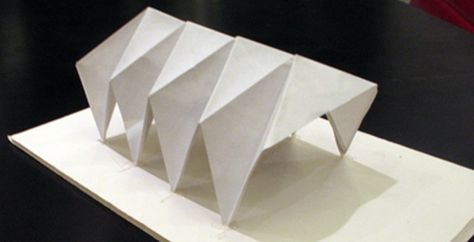 Folding Architecture, Folding Structure, Origami Architecture, Paper Structure, Paper Architecture, Pavilion Design, Tropical Architecture, Architectural Model, Arch Model