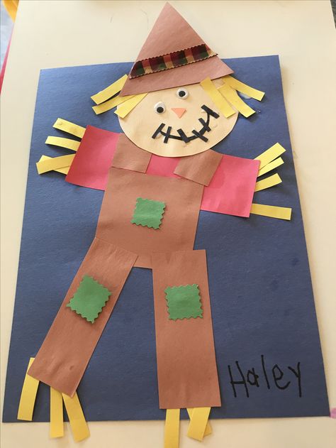 Kindergarten Scarecrow, Scarecrow Template, Scarecrow Craft, Scarecrow Crafts, Thanksgiving Crafts Preschool, Preschool Crafts Fall, Halloween Crafts Preschool, November Crafts, Kindergarten Art Projects