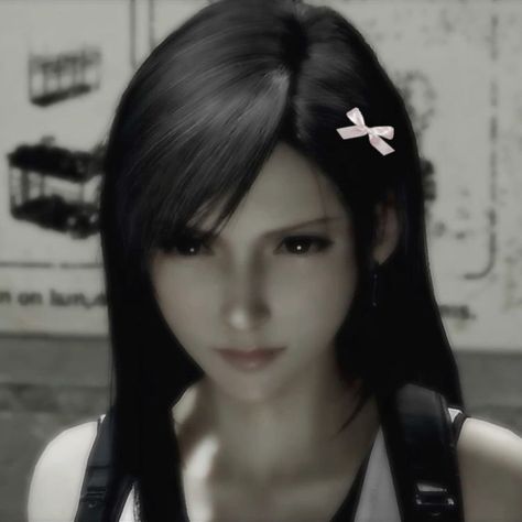 Tifa Lockhart Pfp, Tifa Lockhart Wallpapers, Tifa Wallpaper, Tifa Pfp, Tifa Icon, Tifa Lockhart Icon, Game Pfp, Brown Hair Roblox, Cute Black Shirts