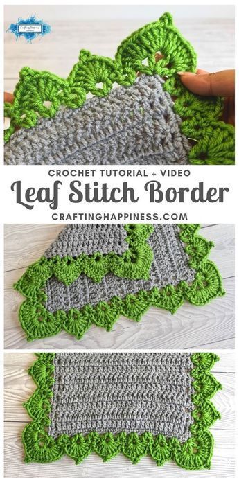 Crochet Leaf Stitch, Crochet Edging Patterns Free, Crochet Blanket Border, Leaf Stitch, Crochet Blanket Edging, Crochet Border Patterns, Crochet Leaf, Crochet Edging Patterns, Crochet Leaves