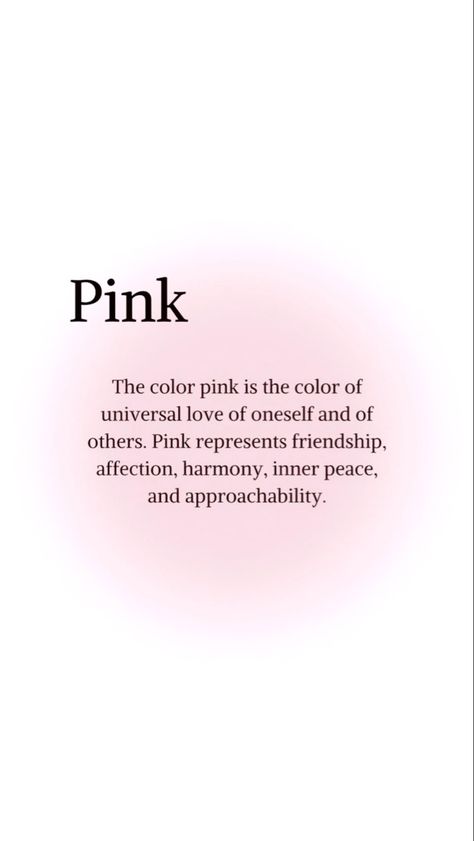 Pink Person Meaning, Pink Definition Aesthetic, Pink Definition, Pink Meaning, Pink Aesthetic Wallpaper Affirmations, Pink Wallpaper Affirmation, Pink Aura With Quote, Light Pink Qoute, Pink Aesthetic Affirmations