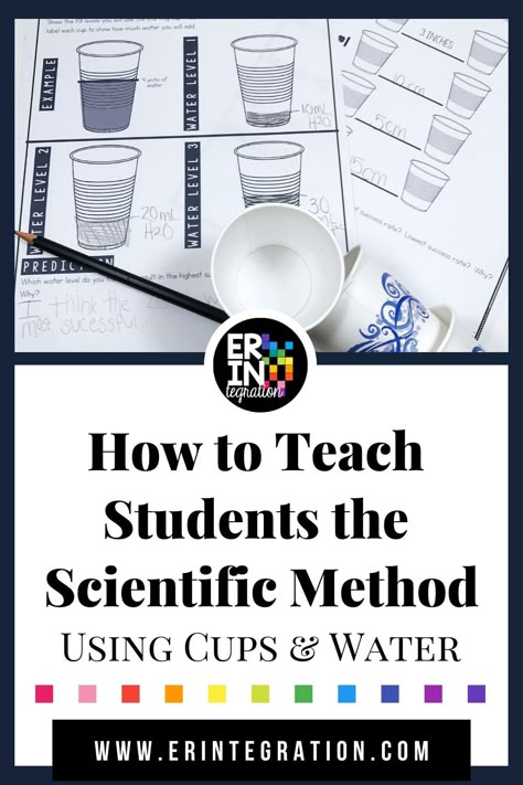 Scientific Method Elementary, Scientific Method Middle School, Scientific Method Activities, Cup Challenge, School Science Experiments, Science Lessons Middle School, Stem Lessons, Elementary Stem, Middle School Science Classroom