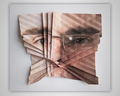 aldo tolino folds portraits into geometric facial landscapes Aldo Tolino, Photoshop Challenge, Cast Drawing, Geometric Portrait, Artist Photo, Sculptural Object, Skin Condition, Gcse Art, Glitch Art