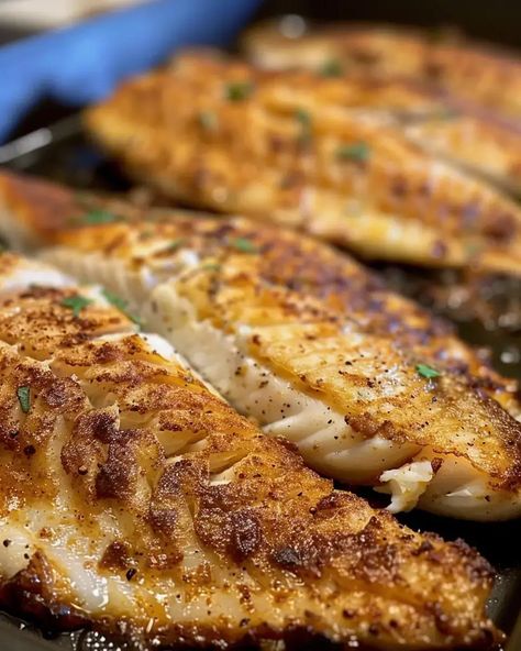 Bake Catfish Recipes Oven, Catfish Allison Recipe, Baked Catfish Fillets, Parmesan Butter Sauce, Baked Swai, How To Cook Catfish, Baked Catfish Recipes, Baked Snapper, Baked Catfish