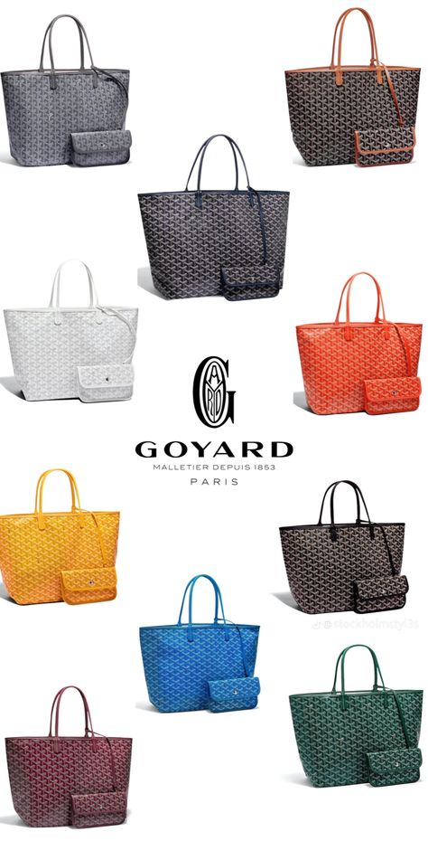 Goyard Tote Bag, Goyard Tote, Tote Outfit, Inside My Bag, My Style Bags, Goyard Bag, Girly Bags, Fancy Bags, Pretty Bags