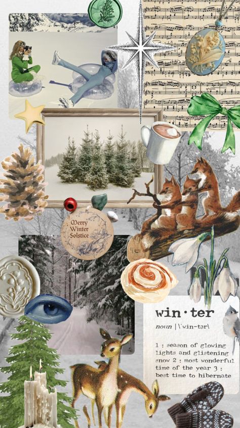 #winter #winteraesthetic #vintagewinter #wintersolstice #wallpaper #background #collage Background Collage, November Wallpaper, Christmas Collage, Christmas Phone Wallpaper, Cute Christmas Wallpaper, Winter Background, I Love Winter, Collage Background, Winter Wallpaper