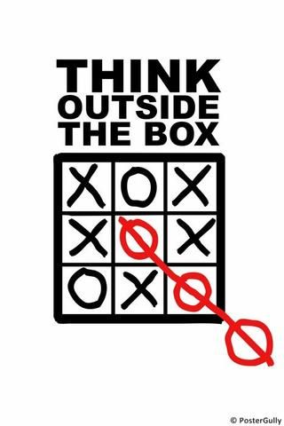 Wall Art, Think Outside The Box, - PosterGully Love One Another Quotes, Nerd Humor, Outside The Box, Thinking Outside The Box, Quotes About Strength, Cool Posters, Inspirational Quotes Motivation, Success Quotes, The Box