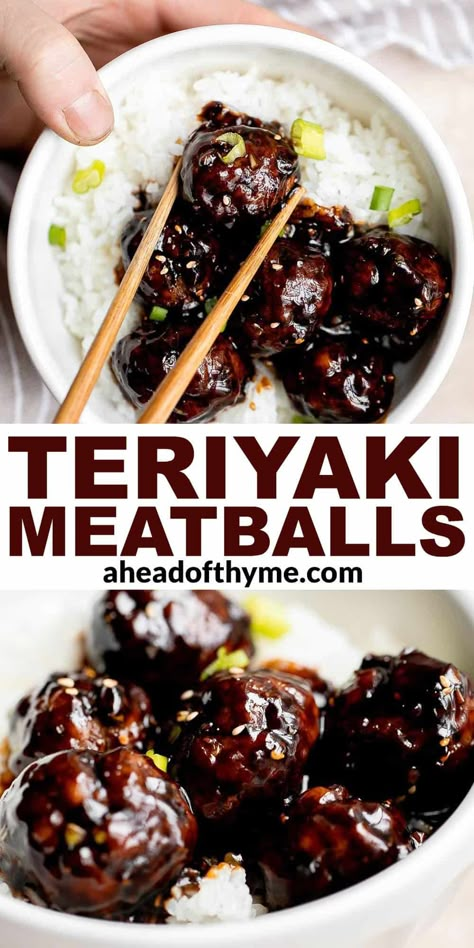 Sticky Teriyaki Meatballs, Air Fryer Teriyaki Meatballs, Meatball And Broccoli Recipe, Homemade Teriyaki Meatballs, Hawaiian Teriyaki Meatballs, Teriyaki Meatballs And Rice, Asian Meatball Sauce, Teriyaki Meatballs Crockpot, Asian Meatball Recipes