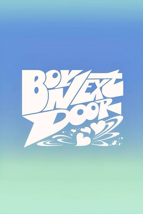 Boynextdoor Blue Aesthetic, Boynextdoor Album Cover, Boynextdoor Logo, Boy Next Door Wallpaper, Boy Next Door Aesthetic, Boynextdoor Wallpaper, Boynextdoor Kpop, Room Door Decorations, Boys Next Door