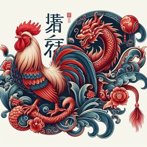 Chinese Astrology Forecast for the Year of the Rooster 2024 Rooster Chinese Zodiac Tattoo, Chinese Zodiac Tattoo, Chinese Lunar Calendar, Rooster Tattoo, Chinese Zodiac Dragon, Dragon Chino, Year Of The Rooster, Zodiac Wheel, Astrology Forecast