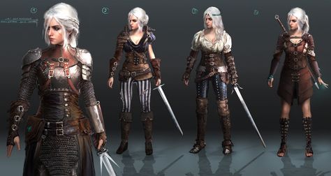 ArtStation - Ciri Redesign , Klaus Wittmann The Witcher Books, Witcher Art, Armor Clothing, Model Painting, Witcher 3 Wild Hunt, Female Fighter, Witcher 3, Concept Art Character, Wild Hunt