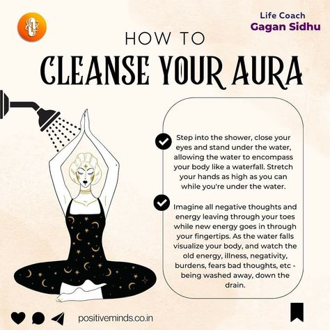 You are your AURA! 🧘🏻‍♂️- Save it now 

Cleanse it daily just like you take a bath or shower for your physical body. Also your energetic/spirit body needs to be cleansed. Your AURA announces itself first before your physical body. Taking care of this energetic self is paramount. All things first happen energetically/spiritually before you can see it with your physical eye.💜

Follow us @positiveminds.co.in for more on law of attraction and life hacks .
:
.
.

#healing #meditation #energy #spir Aura Body Energy, About Auras, Aura Meditation, Chakra Healing Meditation, Chakra Health, Aura Healing, Energy Therapy, Chakra Affirmations, Take A Bath