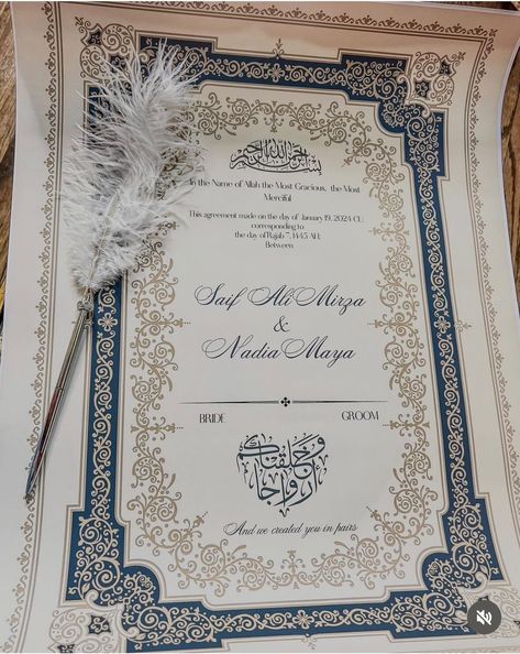 Nikkah Template, Nikkah Certificate Template, Islamic Wedding Card, Nikah Certificate, Nikkah Certificate, Bridal Things, Wedding Pen, Support Pictures, Muslimah Wedding