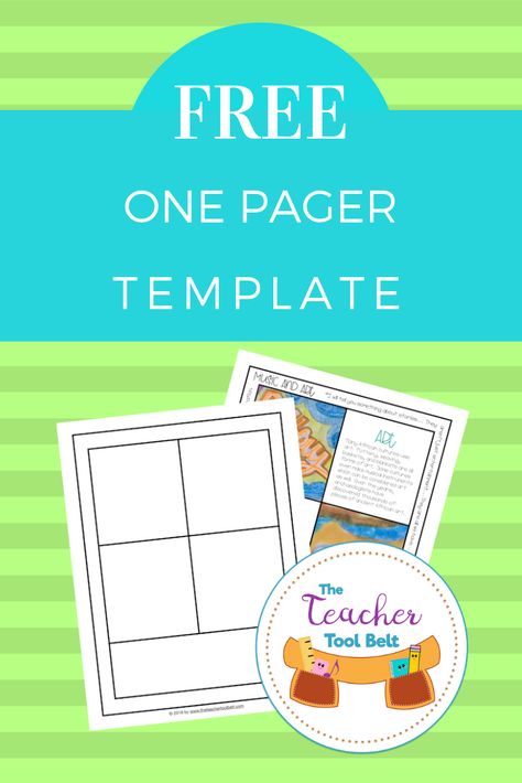 Use this fun, easy to use template with students on their next assignment. This FREE One Pager template can work for all subject areas. One Pager Template Free, One Pager Template, Avid Strategies, Book Passage, One Pager, Teaching Literature, 1st Grade Writing, Powerpoint Free, 6th Grade Ela