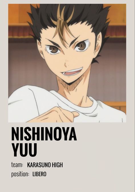 Haikyuu Poster, Indie Movie Posters, Nishinoya Yuu, Anime Places, Tokyo Ghoul Manga, Poster Anime, Minimalist Posters, Anime Printables, Anime Titles