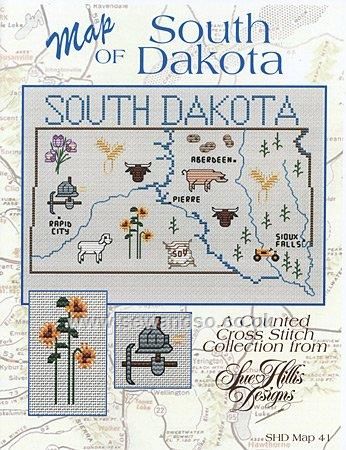 Shop online for South Dakota at sewandso.co.uk. Browse our great range of cross stitch and needlecraft products, in stock, with great prices and fast delivery. Cross Stitch Map, Wyoming Map, Flag Cross Stitch, Virginia Map, Georgia Map, Cross Stitch Collection, Beautiful Cross Stitch, Dmc Floss, Cross Stitch Chart