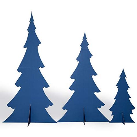 Snow-Trimmed Blue Pine Trees Cardboard Kit, Set of 3, up ... https://smile.amazon.com/dp/B07HHCNQWN/ref=cm_sw_r_pi_dp_U_x_m1G5BbVV680KM Cardboard Props, Small Pine Trees, Cardboard Christmas Tree, Xmas Sticker, Snowy Trees, Cardboard Cutout, Paper Tree, Ornament Hooks, Blue Tree