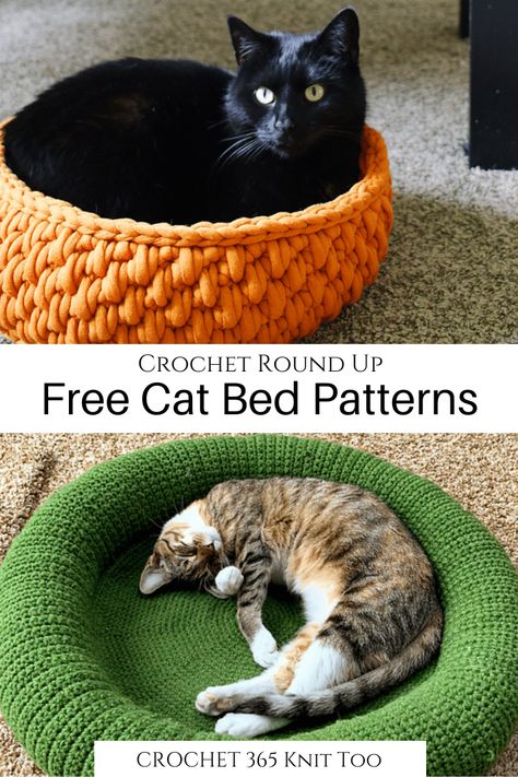 Cat Bed Pattern, Crochet Bed, Crochet Cat Bed, Crochet Pet, Crochet Cat Toys, شال كروشيه, Cat Crochet, Knitted Cat, Cat Cave