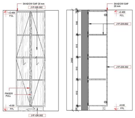 Section detail of wardrobe with front elevation provided in this cad file. Download this 2d AutoCAD drawing file. - Cadbull Wardrobe Section, Bed Blocks, Section Drawing, Cad File, Elevation Drawing, Cabinet Detailing, Drawing Block, Furniture Details Design, Autocad Drawing