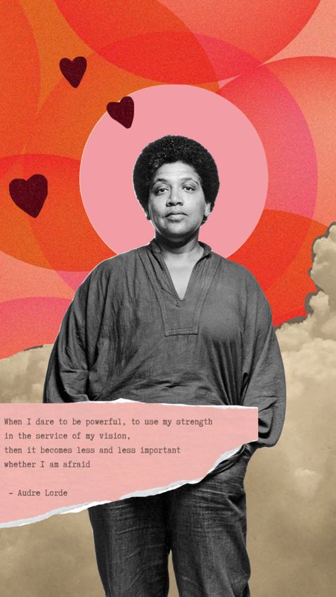 Audre Lorde #blacklivesmatter #blm #poetry #art #artcollage #writer #wlw #lesbian Muse Poetry, Blm Art, Capricorn Moon, Audre Lorde, Poetry Art, Happy Words, Lorde, Black Beauty, Powerful Women