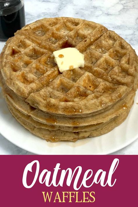 oatmeal waffles with a pat of butter Best Waffle Recipe, Oatmeal Waffles, Waffle Iron Recipes, Waffle Maker Recipes, Homemade Oatmeal, Easy Oatmeal, Waffle Recipe, Instant Oatmeal, Breakfast Casserole Easy