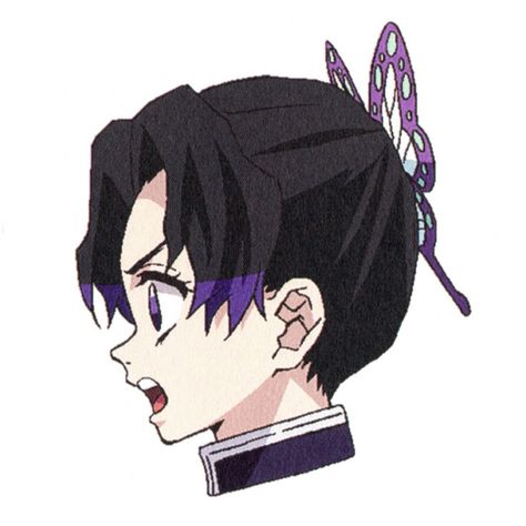 Shinobu Side Profile, Shinobu Png, Anime Head, Butterfly Printable, Shinobu Kocho, Anime Base, Naruto Funny, Face Expressions, Character Sheet