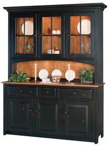 Shaker Style Furniture, China Cabinet Makeover, Painted Hutch, Dining Hutch, Hutch Makeover, Dining Room Hutch, Solid Wood Shelves, Amish Furniture, Furniture Renovation