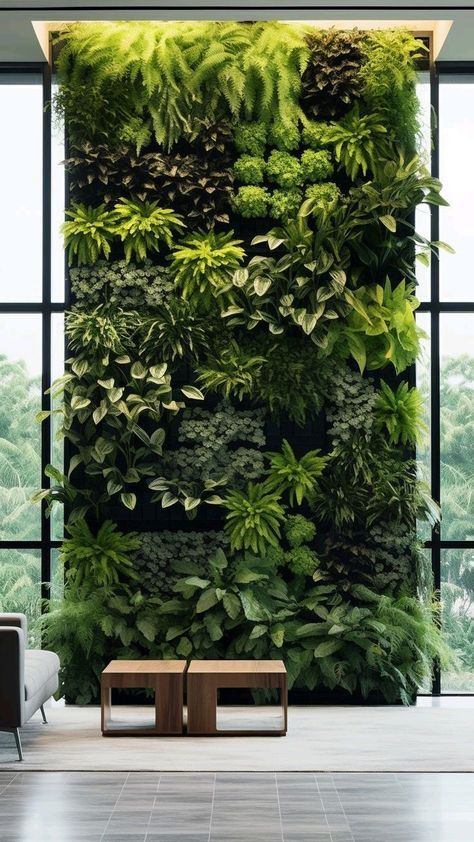 #BEAUTY, #RELATIONSHIPS #Fashion #Animals #Outfits #Winter Outfits #Animals Interior Vertical Garden, Green Wall Interior, Green Plant Wall, Vertikal Garden, Moss Walls, Garden Wall Designs, Plant Installation, Zen Garden Design, Green Interior Design