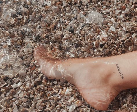 Eunoia Tattoo, To The Sea Tattoo, Greece Tattoo, Surf Tattoo, Sea Tattoo, Small Pretty Tattoos, Tattoo Photography, Sea Lover, Word Tattoos